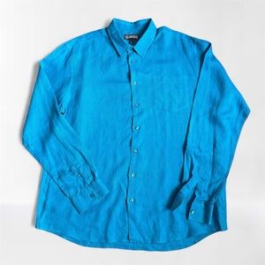 VILEBREQUIN Men's Caroubis Solid Linen Sport Shirt